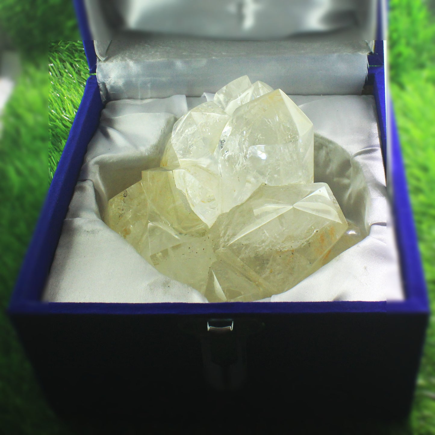 Superb Nat. Sphatik Rock Crystal Quartz Gemstone Raw Crystal Cluster Mineral Specimen