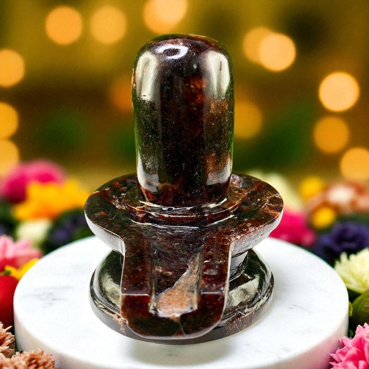 Natural Rarest Hessonite Garnet Shivlingam – Powerful Vedic Healing Stone
