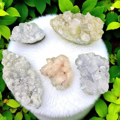 Premium Quality Green Apophyllite Cluster – Brilliant Crystal Formation in Rare Green Shade