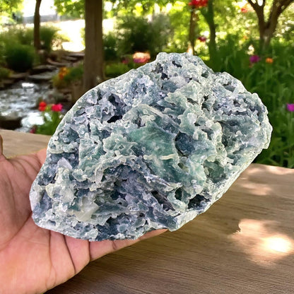 One-of-a-Kind Marsh Green Apophyllite – Gentle Olive-Green Crystals on Volcanic Rock Base