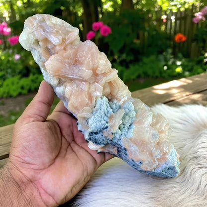 Large Apophyllite & Stilbite Cluster – Soothing Zeolite Crystals for Meditation & Emotional Healing