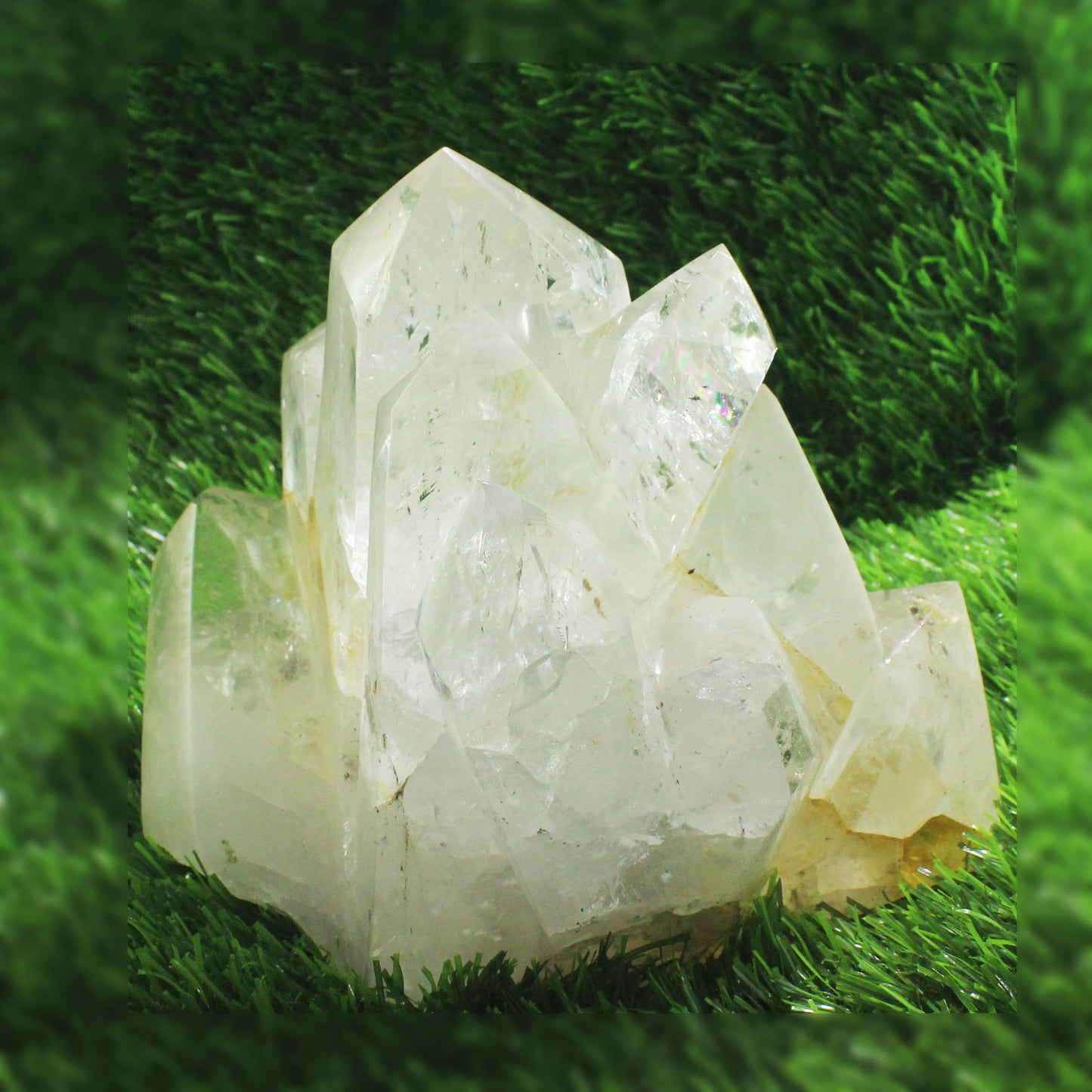 Superb Nat. Sphatik Rock Crystal Quartz Gemstone Raw Crystal Cluster Mineral Specimen