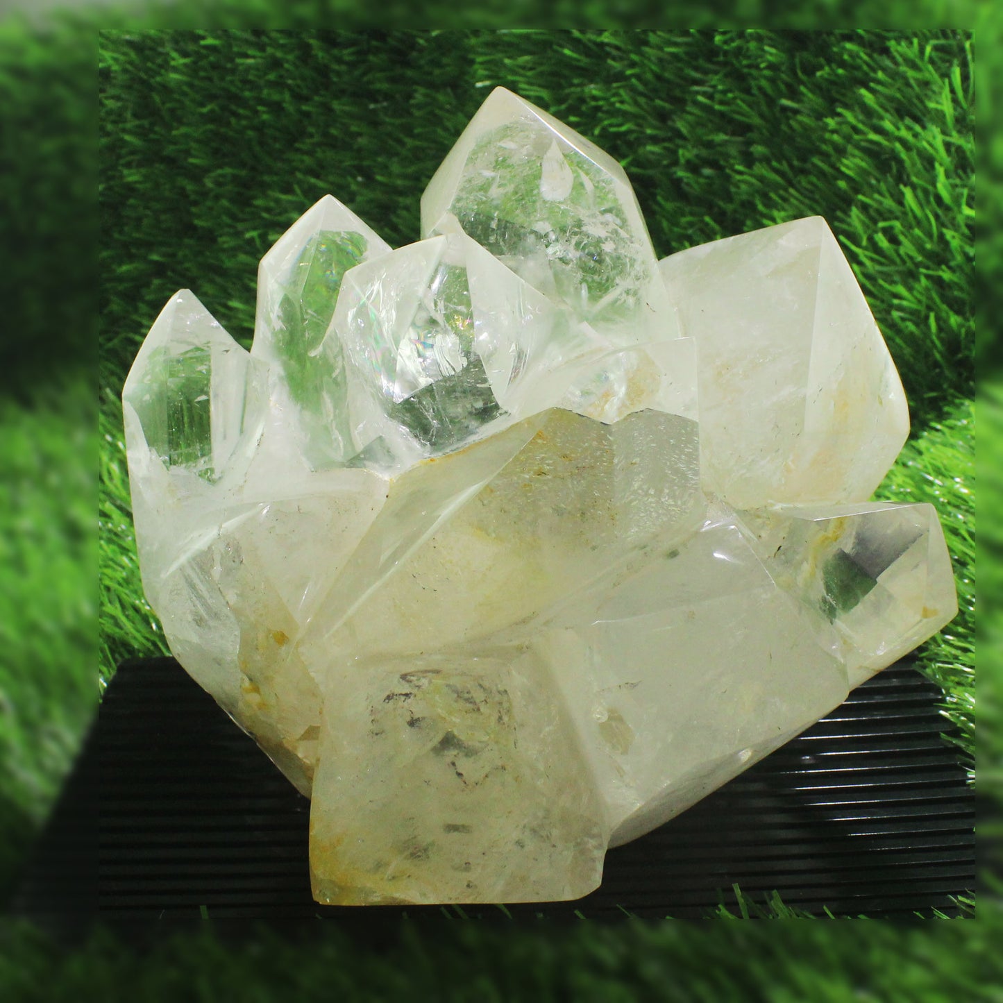 Superb Nat. Sphatik Rock Crystal Quartz Gemstone Raw Crystal Cluster Mineral Specimen