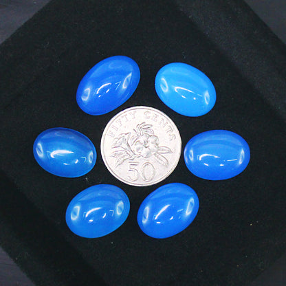 Natural Blue Chalcedony Cabochon Lot Smooth Polished Loose Gemstones