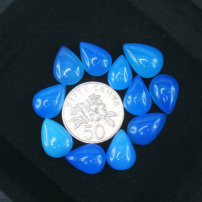 Natural Blue Chalcedony Cabochon Lot Smooth Polished Loose Gemstones
