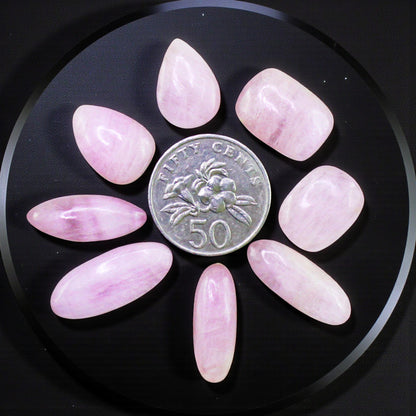 Natural Pink Kunzite Lot – Hand Polished Loose Gems