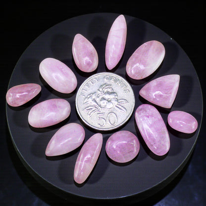 Natural Pink Kunzite Lot – Hand Polished Loose Gems