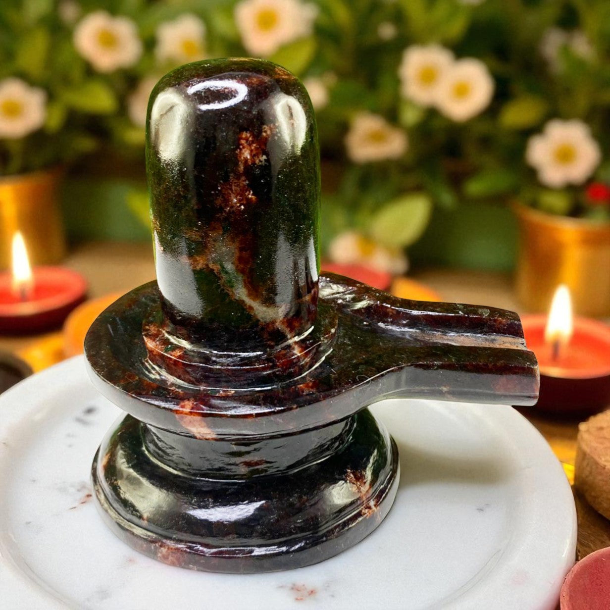 Natural Rarest Hessonite Garnet Shivlingam – Powerful Vedic Healing Stone