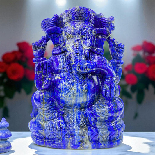 Royal Blue Lapis Ganesha Idol – Stone for Focus, Clarity & Protection