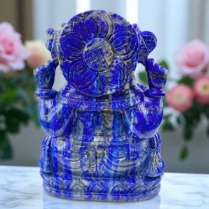 Royal Blue Lapis Ganesha Idol – Stone for Focus, Clarity & Protection
