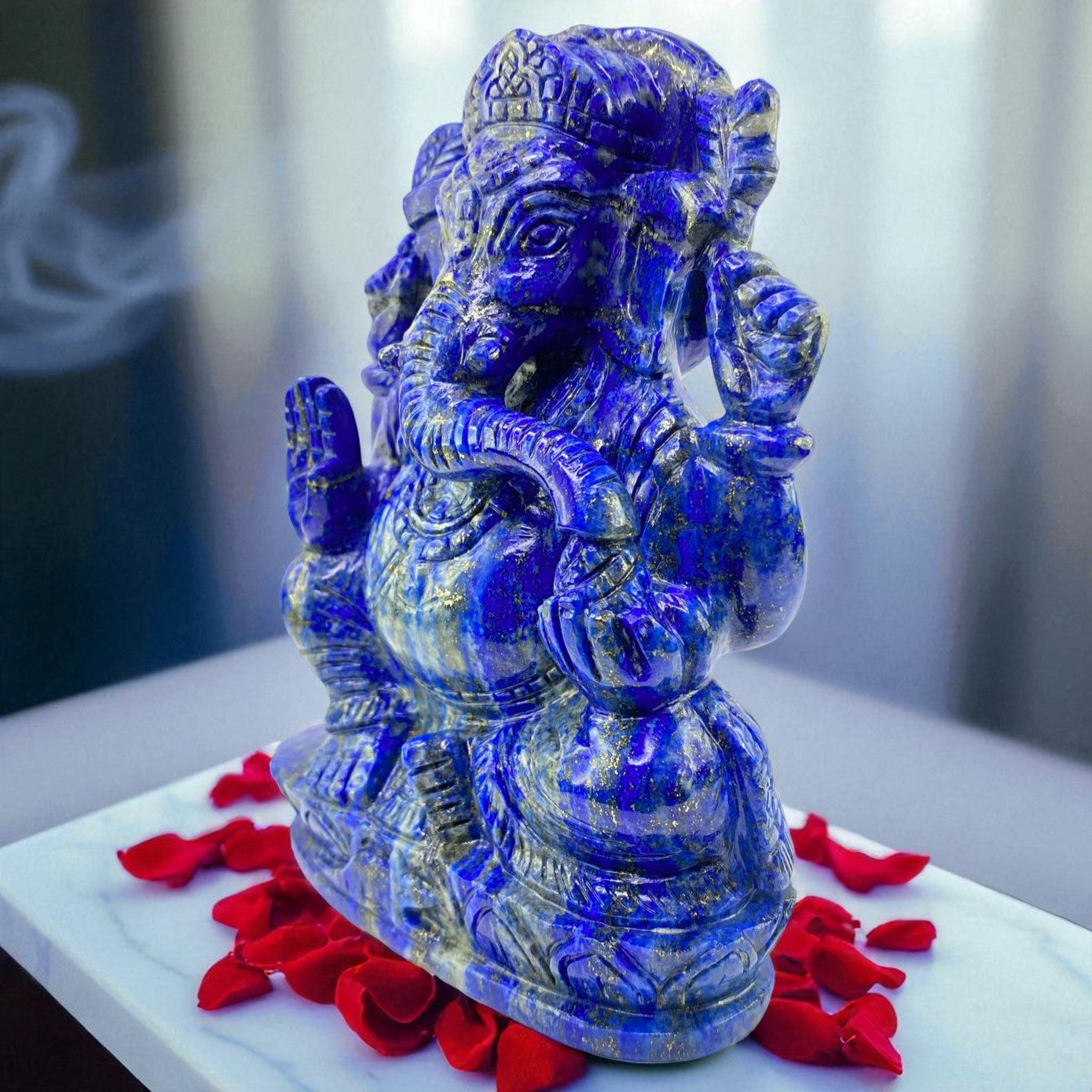 Royal Blue Lapis Ganesha Idol – Stone for Focus, Clarity & Protection