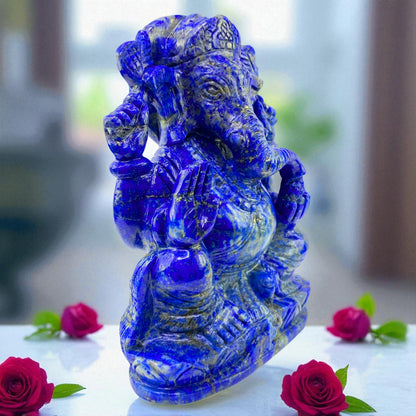 Royal Blue Lapis Ganesha Idol – Stone for Focus, Clarity & Protection