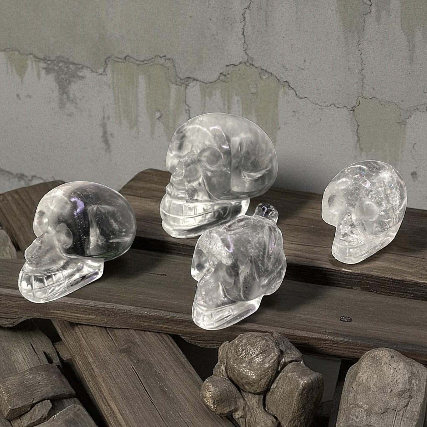 Natural Rock Crystal Sphatik Skull Head – Clear Quartz for Clarity & Energy