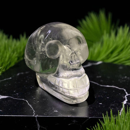 Natural Rock Crystal Sphatik Skull Head – Clear Quartz for Clarity & Energy