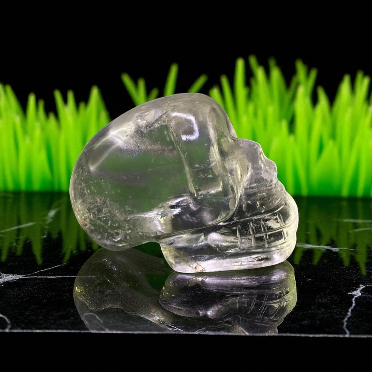 Natural Rock Crystal Sphatik Skull Head – Clear Quartz for Clarity & Energy