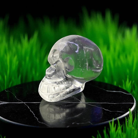 Natural Rock Crystal Sphatik Skull Head – Clear Quartz for Clarity & Energy
