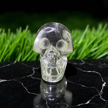 Natural Rock Crystal Sphatik Skull Head – Clear Quartz for Clarity & Energy
