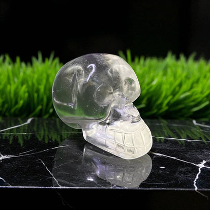 Natural Rock Crystal Sphatik Skull Head – Clear Quartz for Clarity & Energy