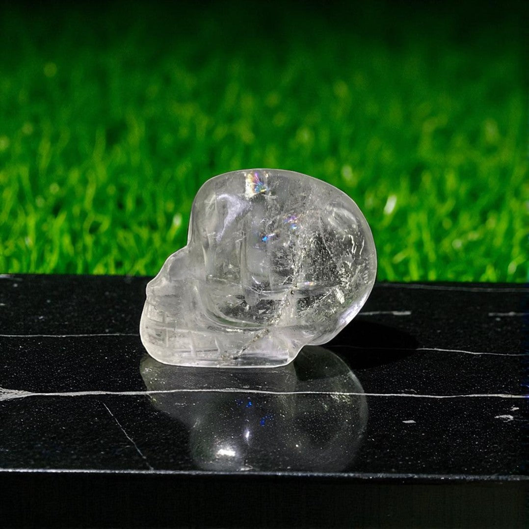Natural Rock Crystal Sphatik Skull Head – Clear Quartz for Clarity & Energy
