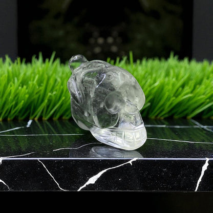 Natural Rock Crystal Sphatik Skull Head – Clear Quartz for Clarity & Energy