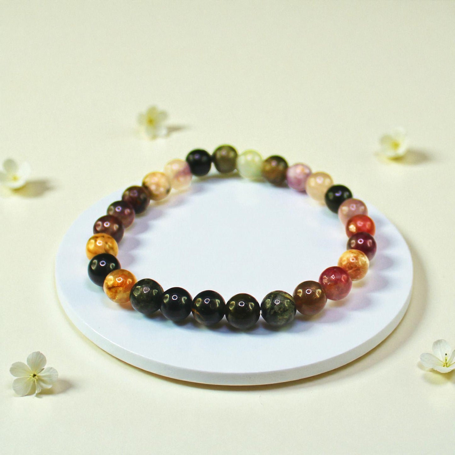 Natural Gemstone Stretch Bracelets – Round Beads
