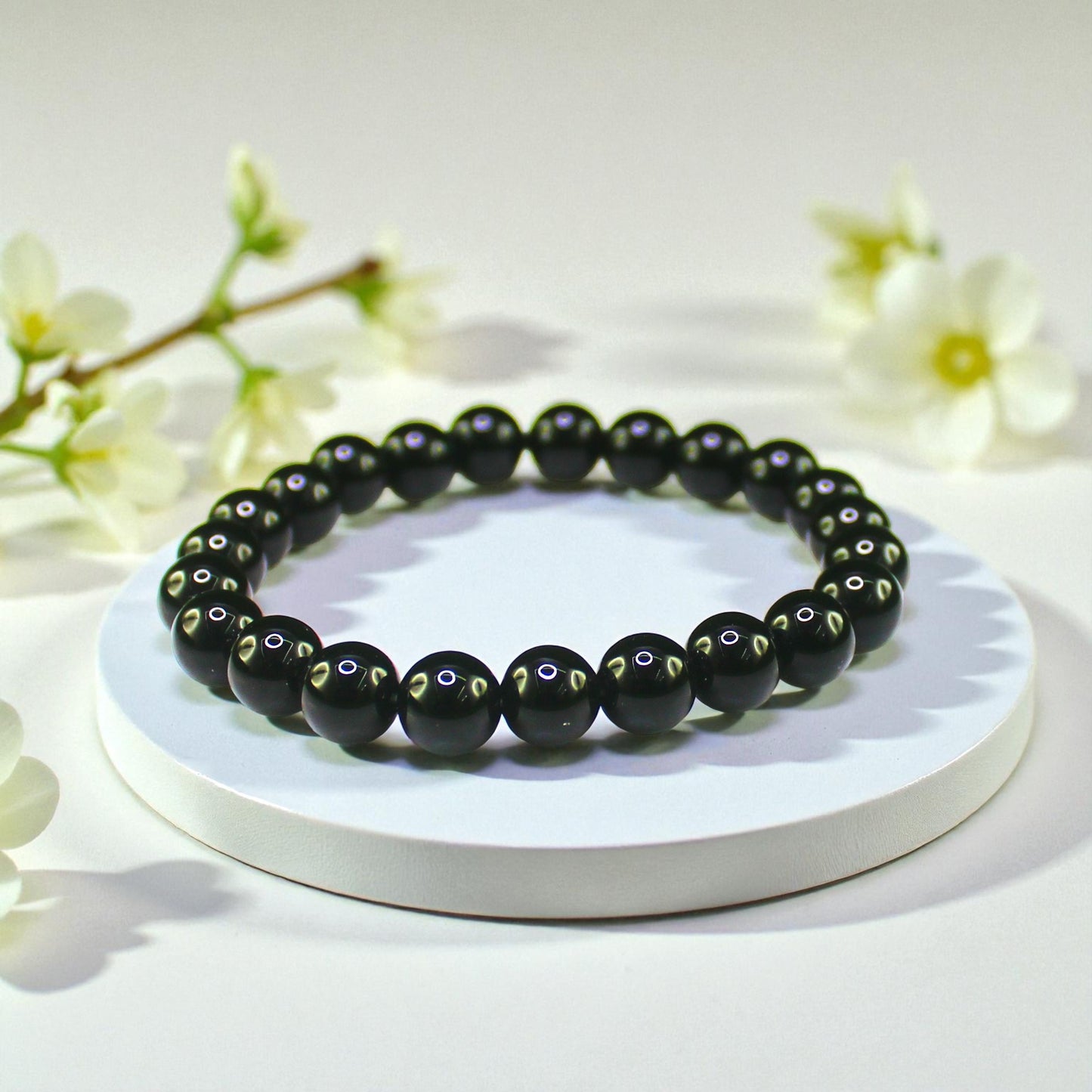 Natural Gemstone Stretch Bracelets – Round Beads