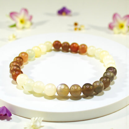 Natural Gemstone Stretch Bracelets – Round Beads