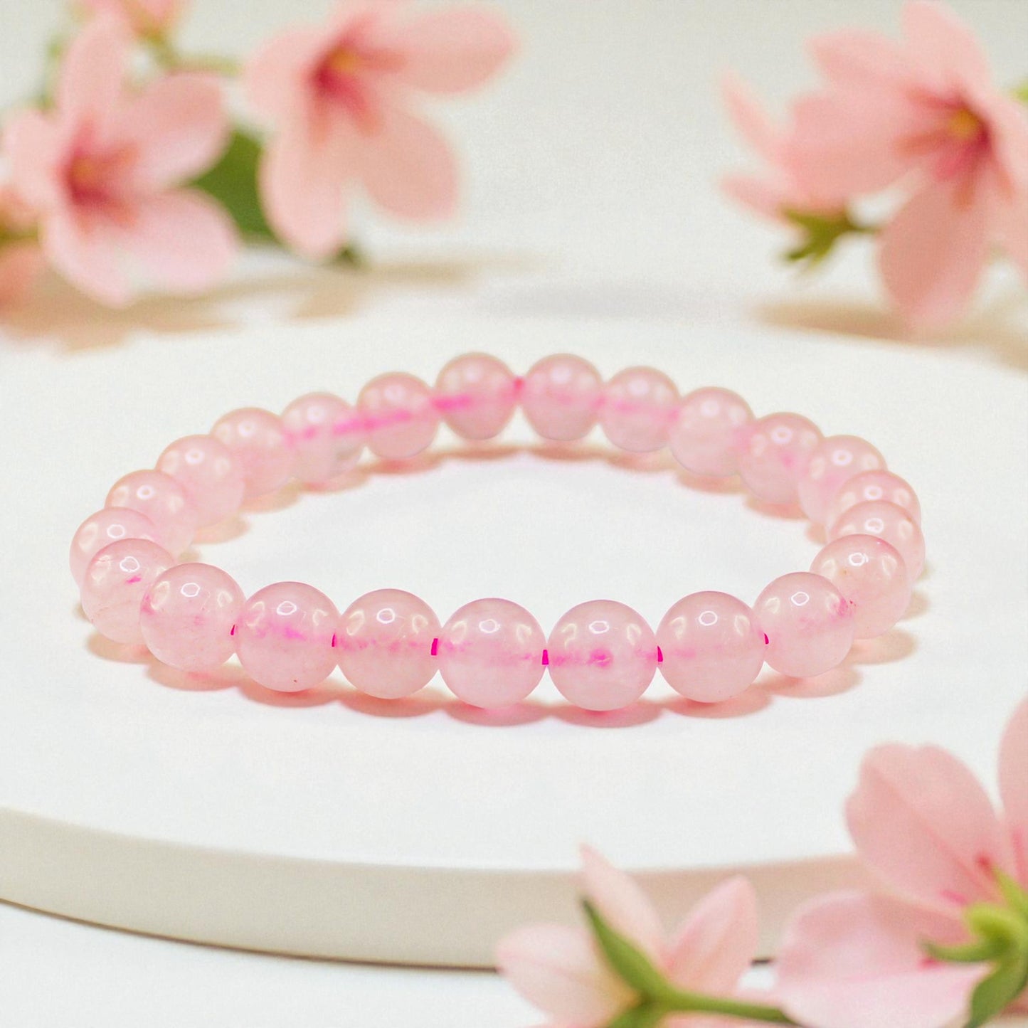 Natural Gemstone Stretch Bracelets – Round Beads