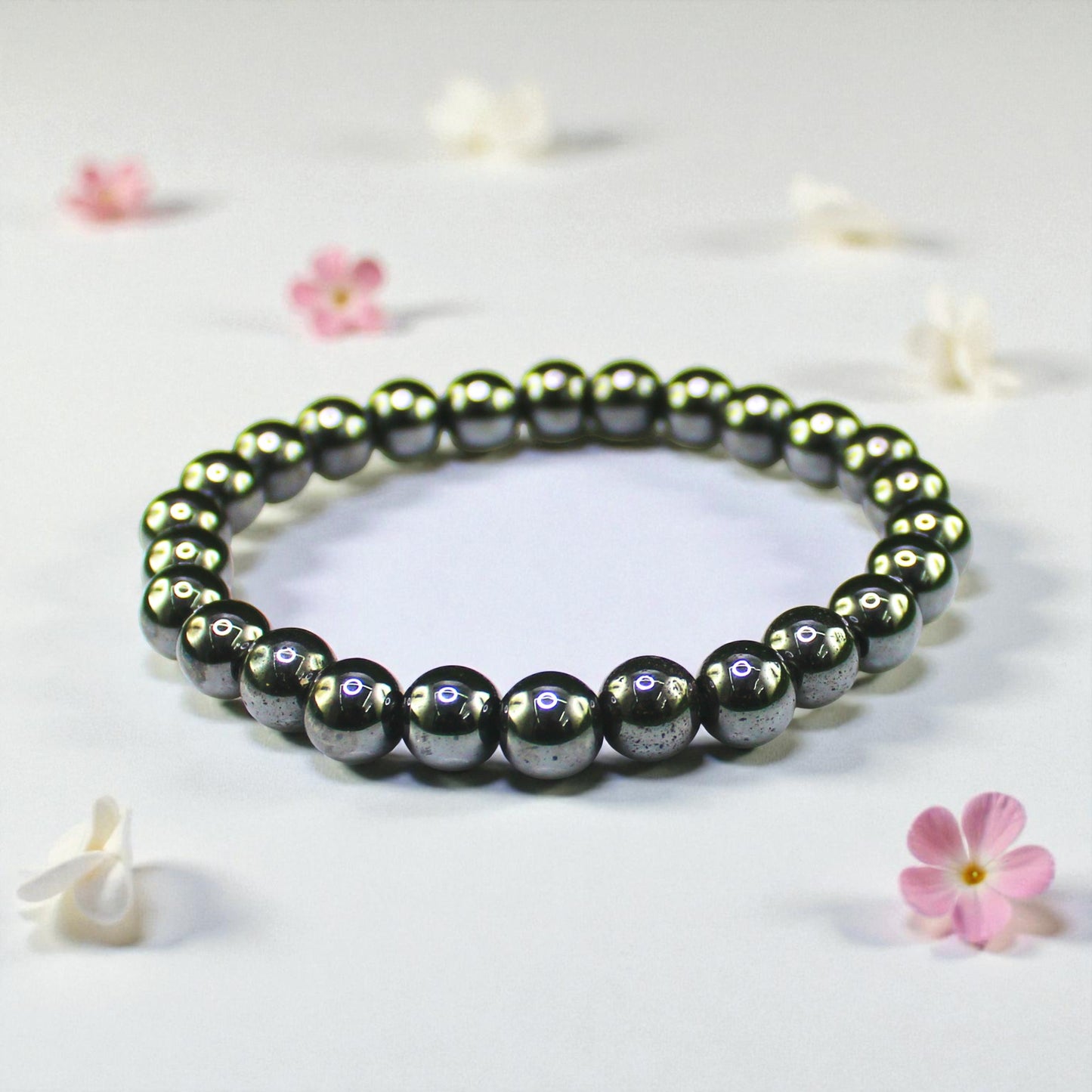 Natural Gemstone Stretch Bracelets – Round Beads