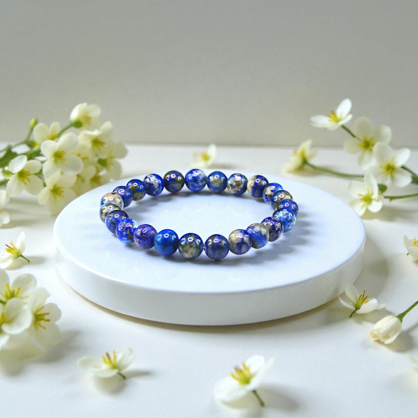 Natural Gemstone Stretch Bracelets – Round Beads