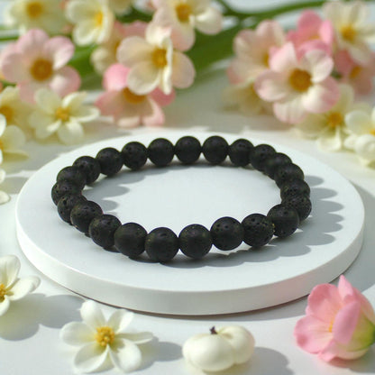 Natural Gemstone Stretch Bracelets – Round Beads