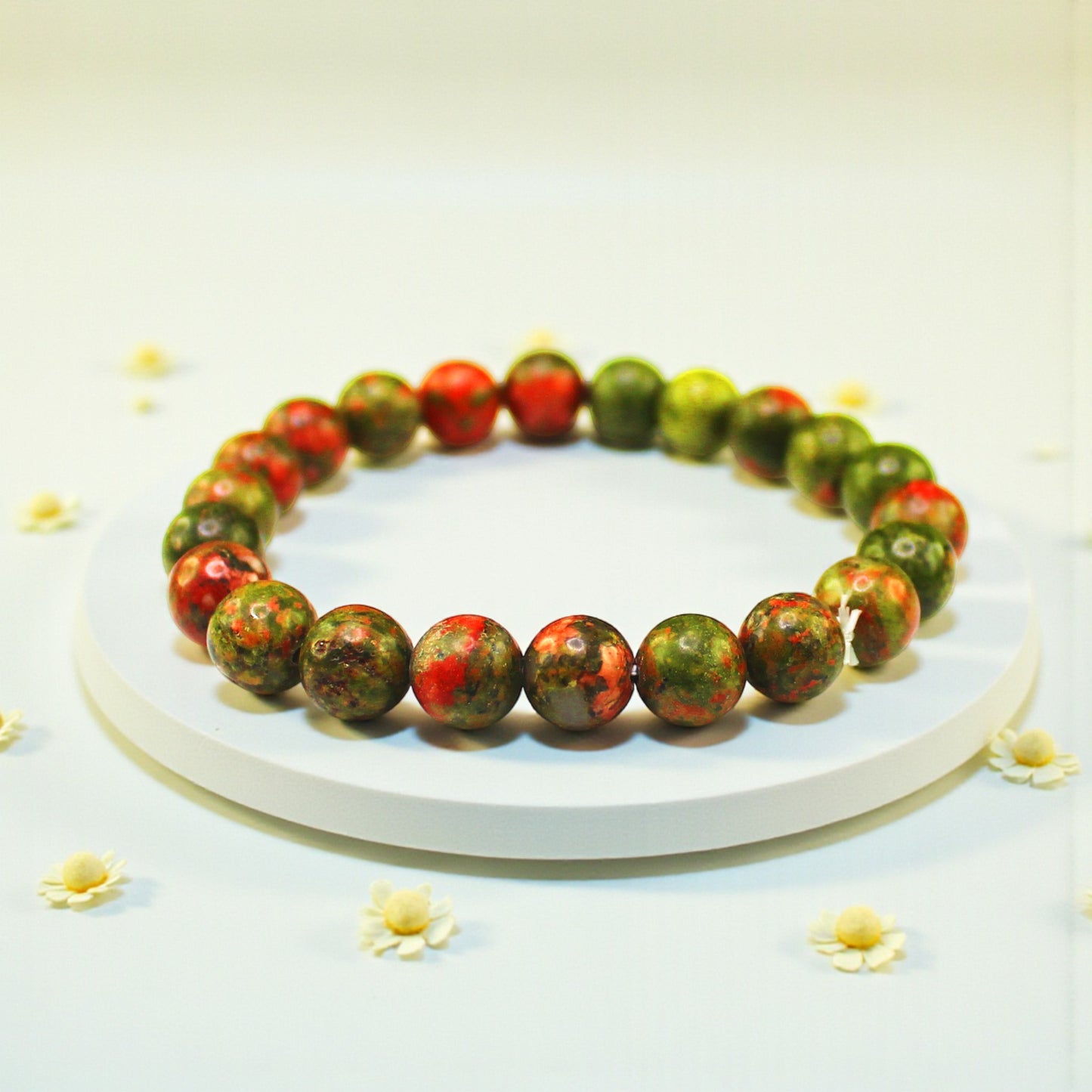 Natural Gemstone Stretch Bracelets – Round Beads