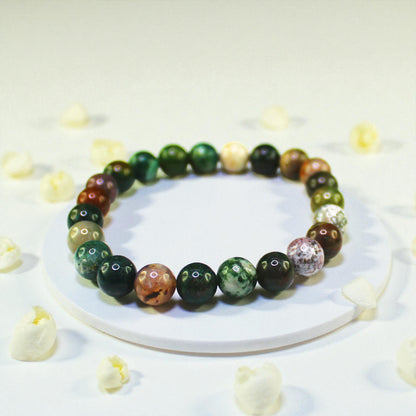 Natural Gemstone Stretch Bracelets – Round Beads