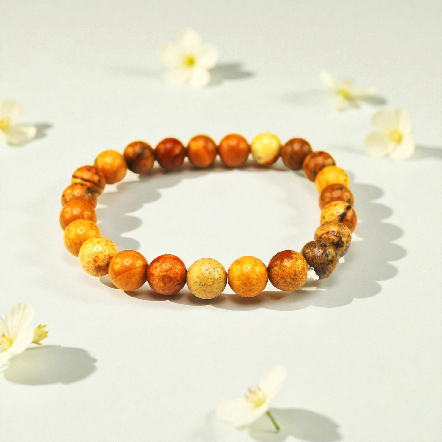 Natural Gemstone Stretch Bracelets – Round Beads