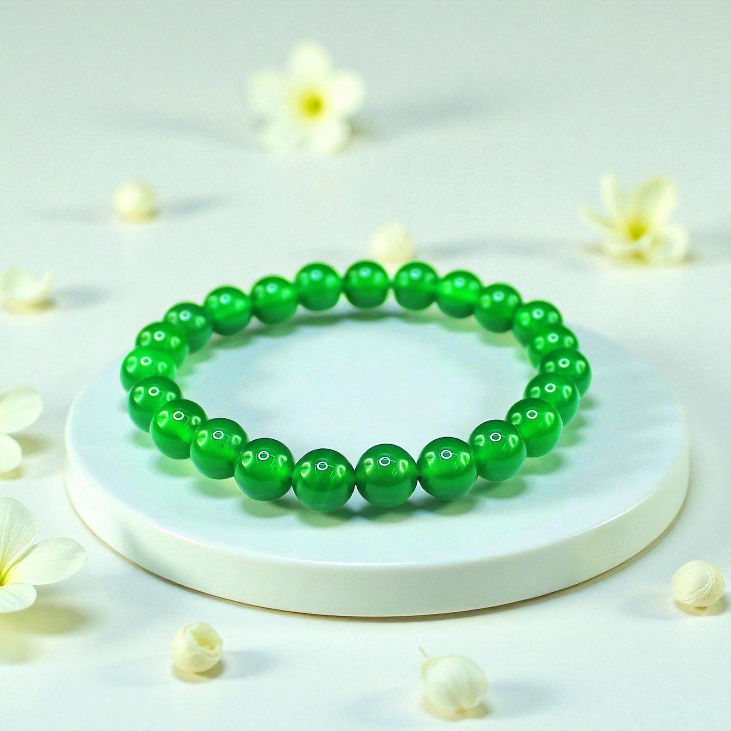 Natural Gemstone Stretch Bracelets – Round Beads