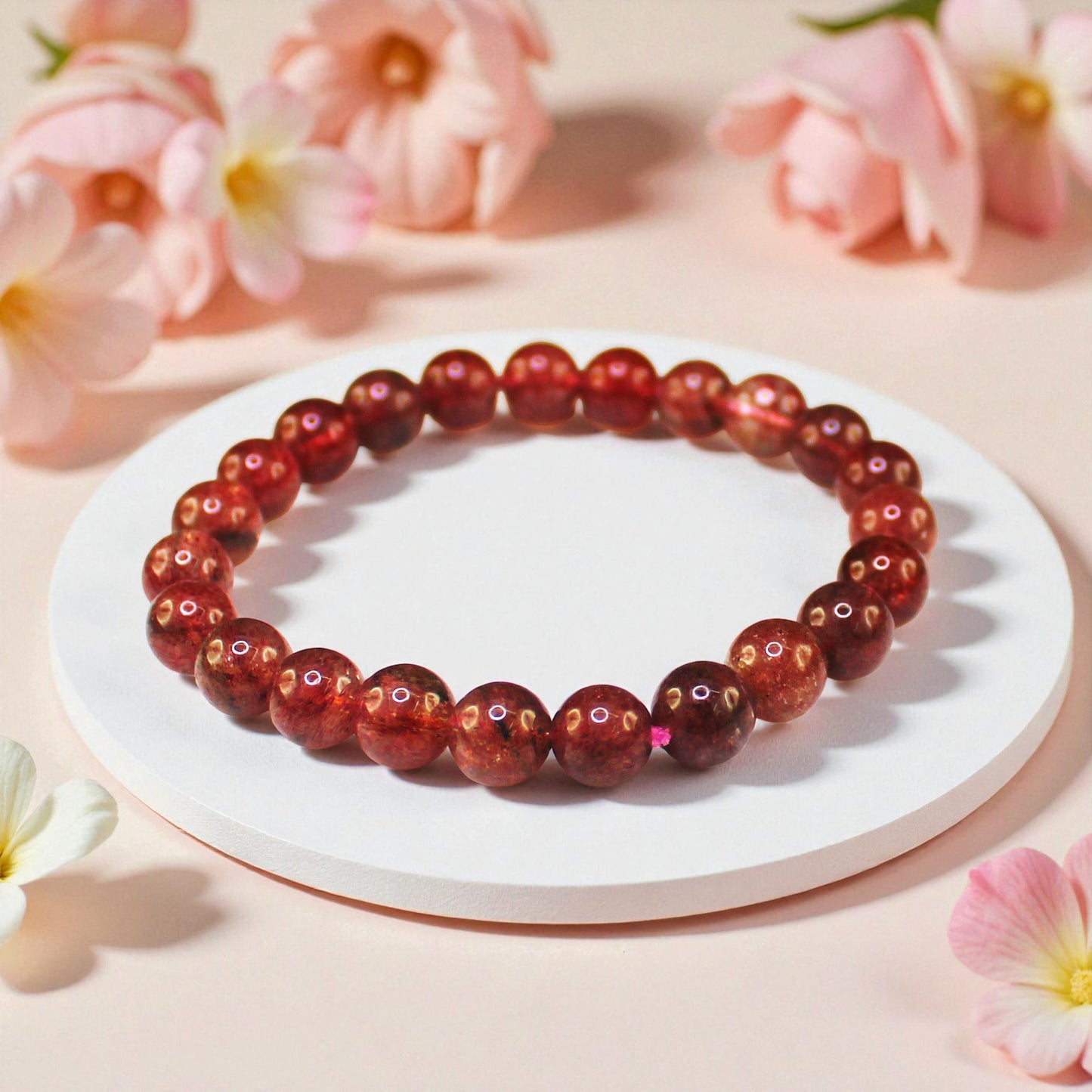 Natural Gemstone Stretch Bracelets – Round Beads