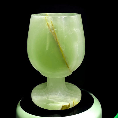 Afghanistan Onyx Wine Glass – Hand-Carved Natural Stone Goblet
