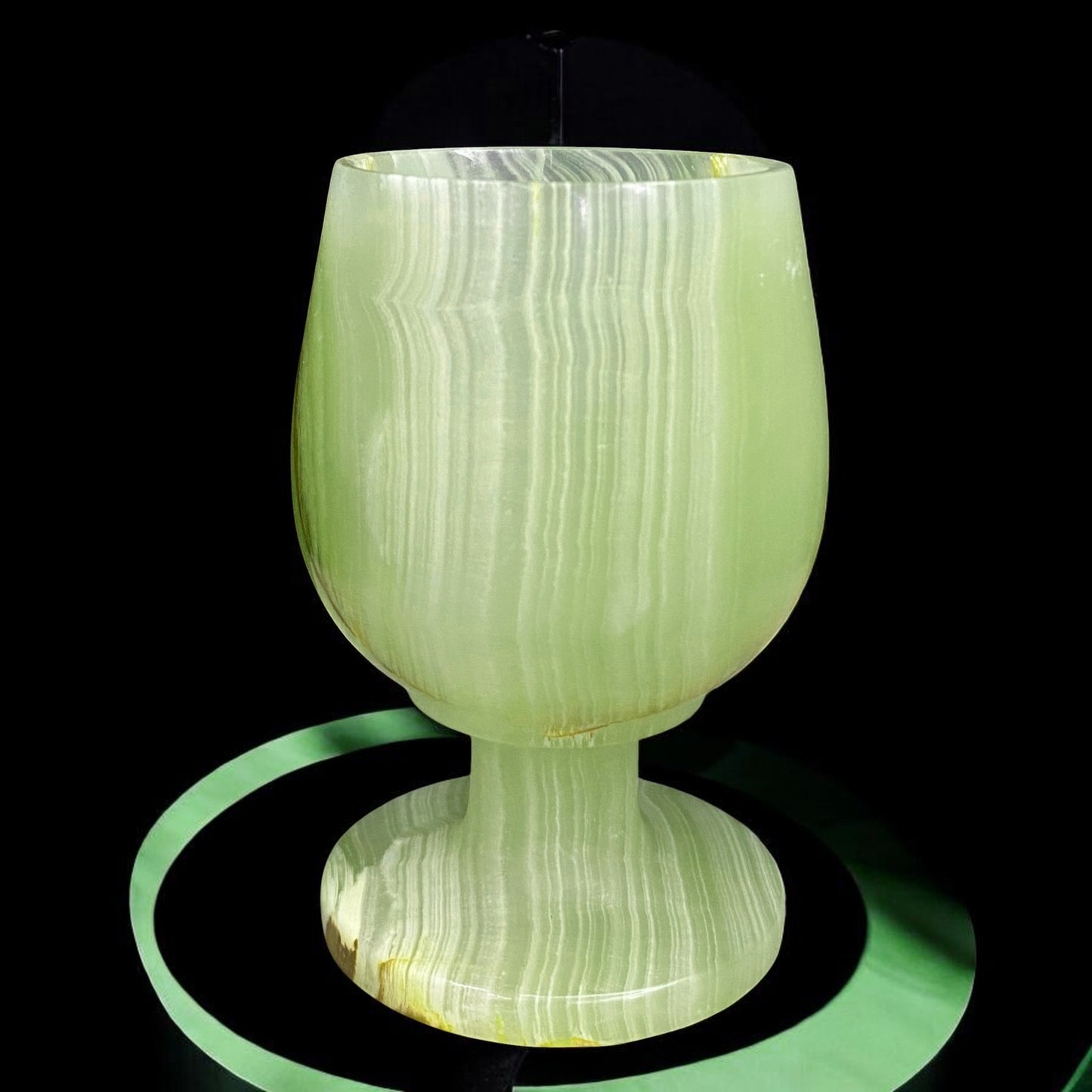 Afghanistan Onyx Wine Glass – Hand-Carved Natural Stone Goblet