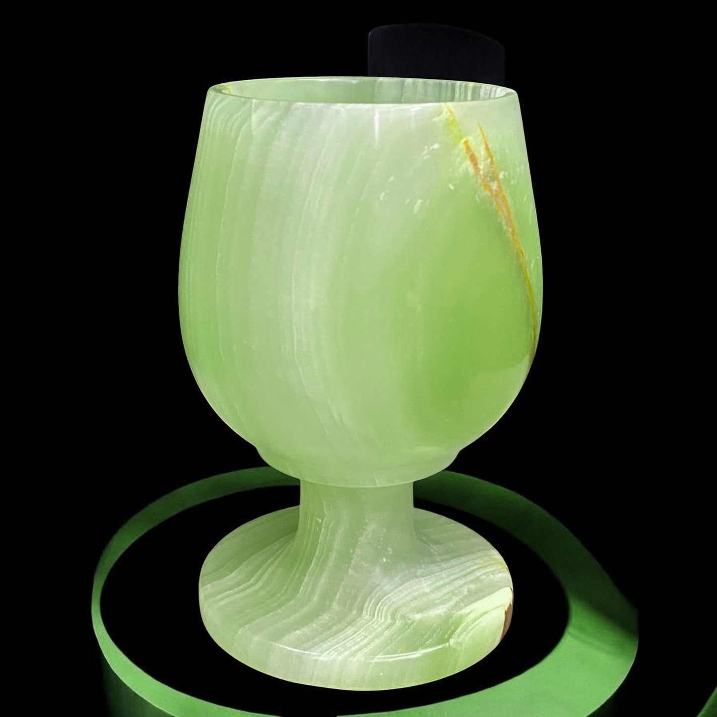 Afghanistan Onyx Wine Glass – Hand-Carved Natural Stone Goblet