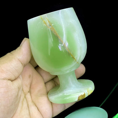 Afghanistan Onyx Wine Glass – Hand-Carved Natural Stone Goblet