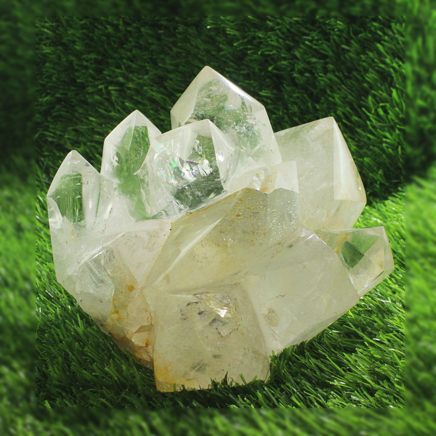 Superb Nat. Sphatik Rock Crystal Quartz Gemstone Raw Crystal Cluster Mineral Specimen