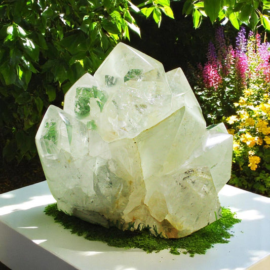 Superb Nat. Sphatik Rock Crystal Quartz Gemstone Raw Crystal Cluster Mineral Specimen