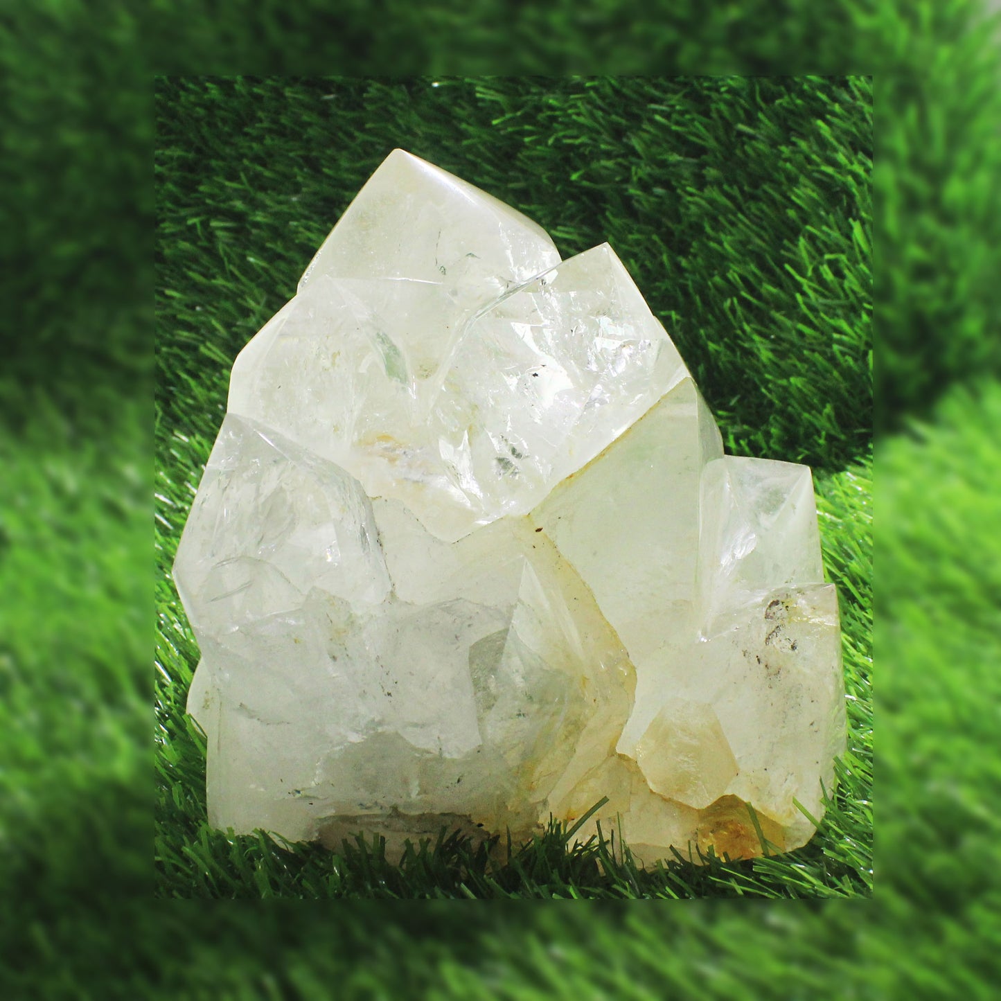 Superb Nat. Sphatik Rock Crystal Quartz Gemstone Raw Crystal Cluster Mineral Specimen