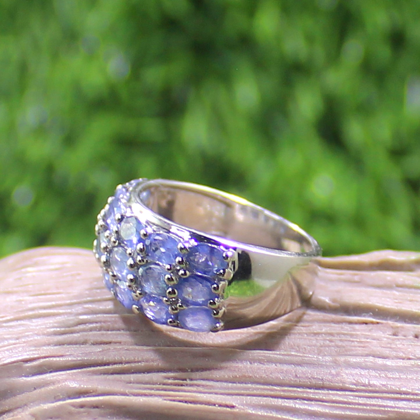 Unique Nat. Blue Sapphire Gemstone 925 Sterling Silver Statement Ring