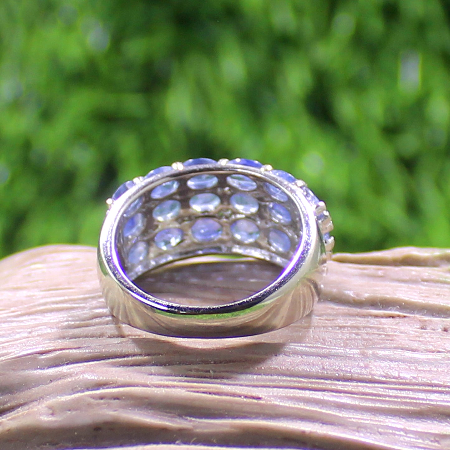 Unique Nat. Blue Sapphire Gemstone 925 Sterling Silver Statement Ring