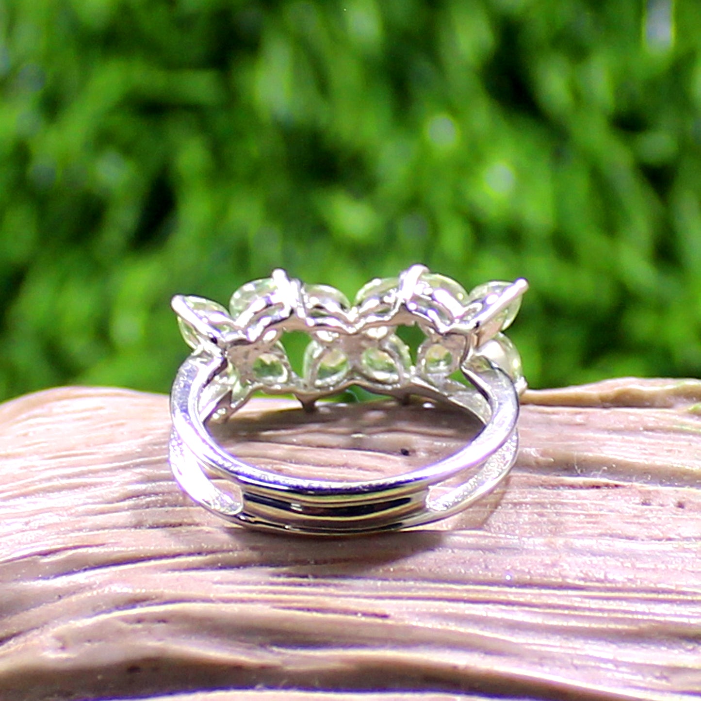 Unique Nat. Peridot Gemstone 925 Sterling Silver Statement Ring