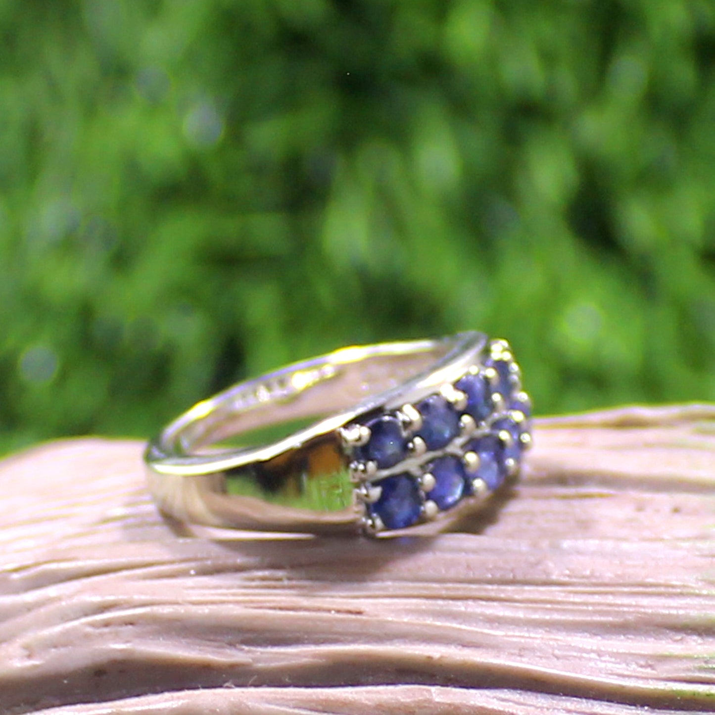 Unique Nat. Blue Sapphire Gemstone 925 Sterling Silver Statement Ring