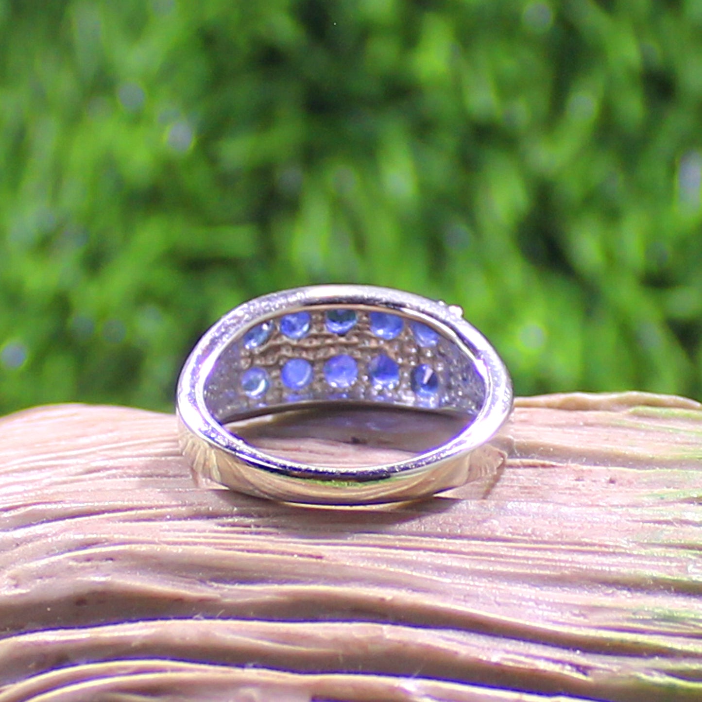 Unique Nat. Blue Sapphire Gemstone 925 Sterling Silver Statement Ring