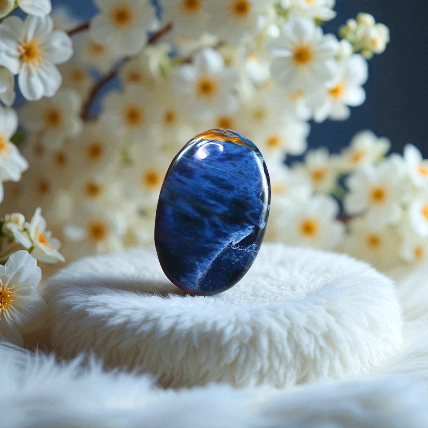 Premium Quality Pietersite Cab – Eye-Catching Mix of Golden, Red & Indigo Fibers