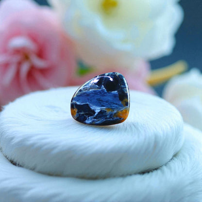 Premium Quality Pietersite Cab – Eye-Catching Mix of Golden, Red & Indigo Fibers